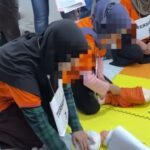 Rekonstruksi tersangka melakukan rekonstruksi kasus kekerasan anak di daycare sumber instagram polrestajogja